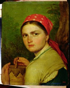 Mädchen mit einem Birkenrindenkrug, ca. 1824
