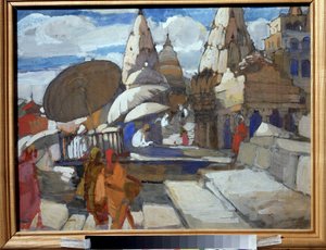 Eine Pagode in Benares (Indien) von Aleksey Kravchenko