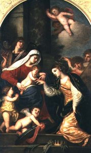 Die mystische Hochzeit der hl. Katharina von Alessandro Varotari