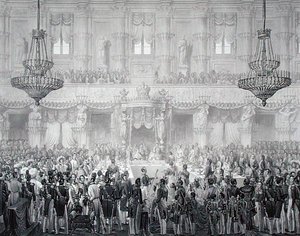 Staatsbankett zur Feier der Krönung von Ferdinand I. (1793-1875) von Alessandro (after) Sanquirico