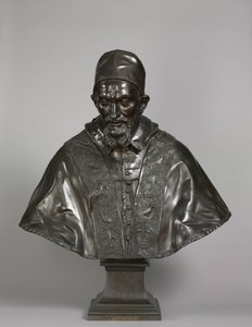 Porträt von Papst Innozenz X. Pamphili (1647-1648, gegossen 1650-1700) von Alessandro Algardi