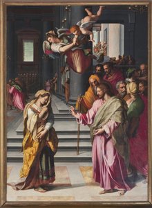 Jesus und die Ehebrecherin von Alessandro Allori