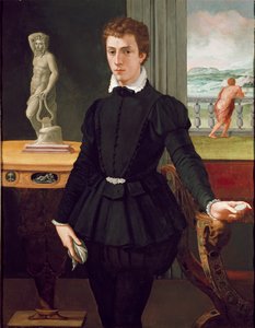 Porträt eines jungen Mannes, nach 1560 von Alessandro Allori