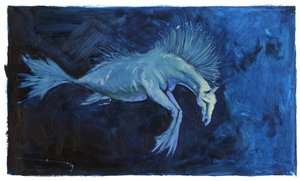 Fabelwesen: Darstellung eines Seepferdchens. Zeichnung von Alessandro Lonati von Alessandro Lonati