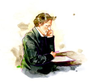 Lewis Carroll, englischer Schriftsteller - Porträt von Lewis Carroll (Charles Lutwidge Dodgson) von Alessandro Lonati
