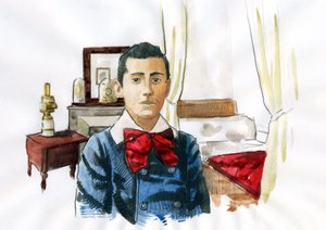 Marcel Proust jung im Zimmer seiner Tante Elisabeth von Alessandro Lonati
