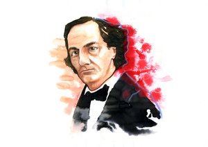 Porträt von Charles Baudelaire (1821-1867) - Zeichnung von Alessandro Lonati von Alessandro Lonati