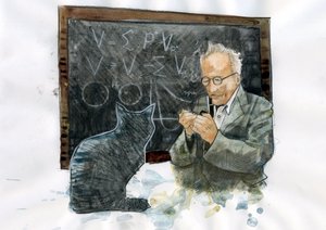 Porträt von Erwin Schrödinger (1887-1961) von Alessandro Lonati