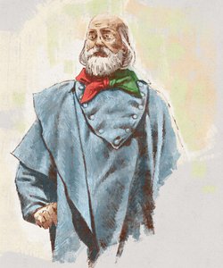 Porträt von General Giuseppe Garibaldi, 2023 (Illustration) von Alessandro Lonati