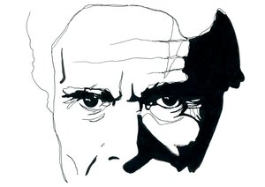 Porträt des italienischen Schriftstellers und Regisseurs Pier Paolo Pasolini von Alessandro Lonati
