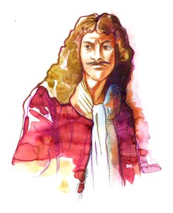 Porträt von Jean-Baptiste Poquelin, genannt Molière (1622-1673) von Alessandro Lonati