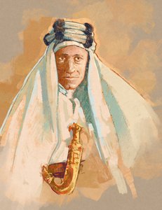 Porträt von Lawrence von Arabien (Illustration)