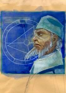 Porträt von Michel de Notre Dame (Nostradamus) englischer Astrologe - Porträt von Nostradamus, Michel de Notre Dame (1503-1566) Astrologe und Arzt