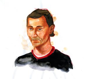 Porträt von Niccolò di Bernardo dei Machiavelli von Alessandro Lonati