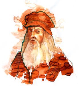 Porträt des italienischen Künstlers und Wissenschaftlers Leonardo da Vinci (1452-1519)