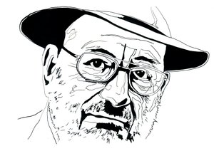 Porträt des italienischen Intellektuellen Umberto Eco (1932-2016) von Alessandro Lonati