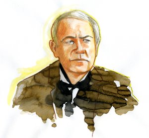 Porträt des Physikers Thomas Edison (1847-1931) von Alessandro Lonati