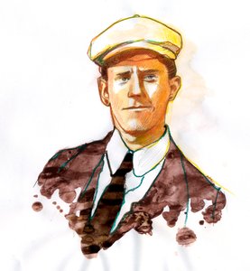 Porträt des Schriftstellers James Joyce (1882-1941) von Alessandro Lonati