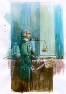 Darstellung von Antoine Lavoisier (1743-1794) französischer Chemiker, Philosoph und Ökonom von Alessandro Lonati