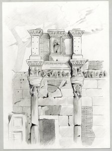 Ruinen der Römerzeit in Rom, Forum (foro romano). Zeichnung von Alessandro Lonati. von Alessandro Lonati