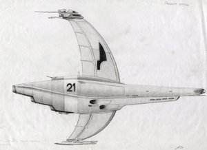 Science-Fiction-Illustration: Raumfahrzeug für die Eroberung des Weltraums oder Universums von Alessandro Lonati