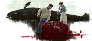 Zwei Wale, schneiden einen Wal von Alessandro Lonati