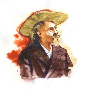 William Frederick Cody - Bekannt als Buffalo Bill - Porträt von Buffalo Bill (1846-1917), Colonel William Cody von Alessandro Lonati