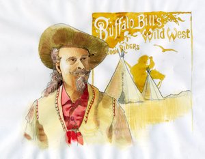 William Frederick Cody - Bekannt als Buffalo Bill - Porträt von Buffalo Bill (1846-1917), Colonel William Cody von Alessandro Lonati