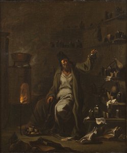 Ein Alchemist von Alessandro Magnasco