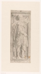 Basrelief mit stehendem Propheten mit Schriftrolle von Alessandro Nani