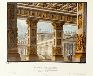 Ansicht des Palastes, in dem öffentliche Anhörungen stattfinden (Detail) von Alessandro Sanquirico