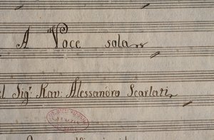 Manuskriptpartitur von XXV Kantaten für Solostimme von Alessandro Scarlatti von Alessandro Scarlatti