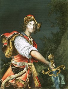 David mit dem Kopf von Goliath