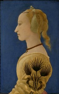 Porträt einer Dame in Gelb, ca. 1465 von Alessio Baldovinetti