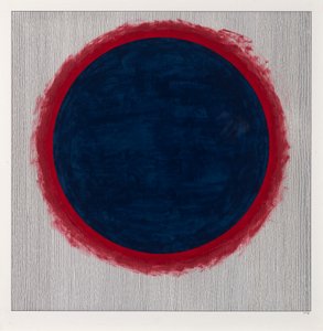 Kreis Blau auf Rot