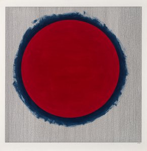 Kreis Rot auf Blau von Alex Dunn