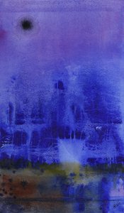 Abstrakte Mondlichtstadt