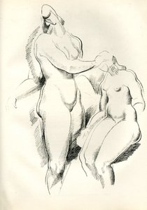 Figurliche Komposition, aus Genius, Zeitschrift für werdende und alte Kunst von Alexander Archipenko