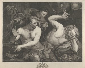 Joseph deutet die Träume des Obermundschenks und Bäckers des Pharao, 1766 von Alexander Bannerman