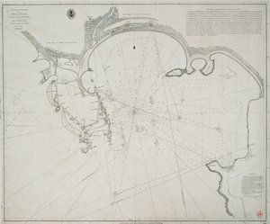 Karte des Hafens von Point de Galle. Vermessen im Januar und März 1800 von Kapitän David Inverarity. Diese Platte ist ihm gewidmet von seinem ergebensten A. Dalrymple.