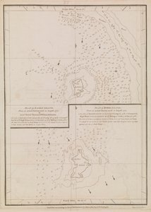 Plan von Eagle Island und Bird Island, spätes 18. bis frühes 19. Jahrhundert von Alexander Dalrymple
