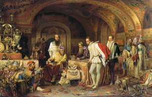 Iwan IV. von Russland zeigt dem Botschafter von Königin Elisabeth I. von England seine Schätze, 1875