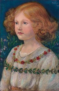 Porträt in Emaille von Rosemary, Tochter von John, ca. 1909 von Alexander Fisher