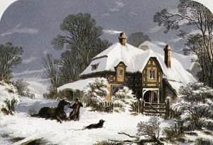Heimkehr durch den Schnee (Gravur)
