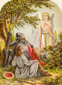 Christian und Hoffnungsvoll im Netz gefangen, aus Die Pilgerreise von John Bunyan, veröffentlicht ca. 1880