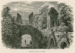 Glastonbury Abbey, Innenansicht von Westen