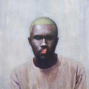 Grünes Haar Porträt