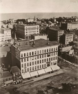 Blick nach Ostsüdosten vom Kuppel des Gerichtsgebäudes in Chicago von Alexander Hesler