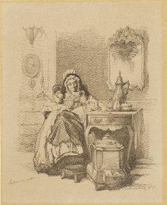 Lesende alte Dame