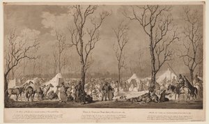Biwak der Kosaken an der Avenue des Champs-Elysées in Paris im März 1814, 1814 von Alexander Ivanovich Sauerweid